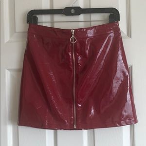 Maroon Mini Skirt